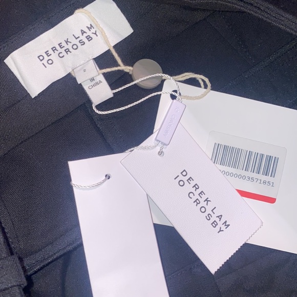 Derek Lam 10 Crosby NWT Gold Detail Crop Trouser Size 2 - Picture 5 of 6